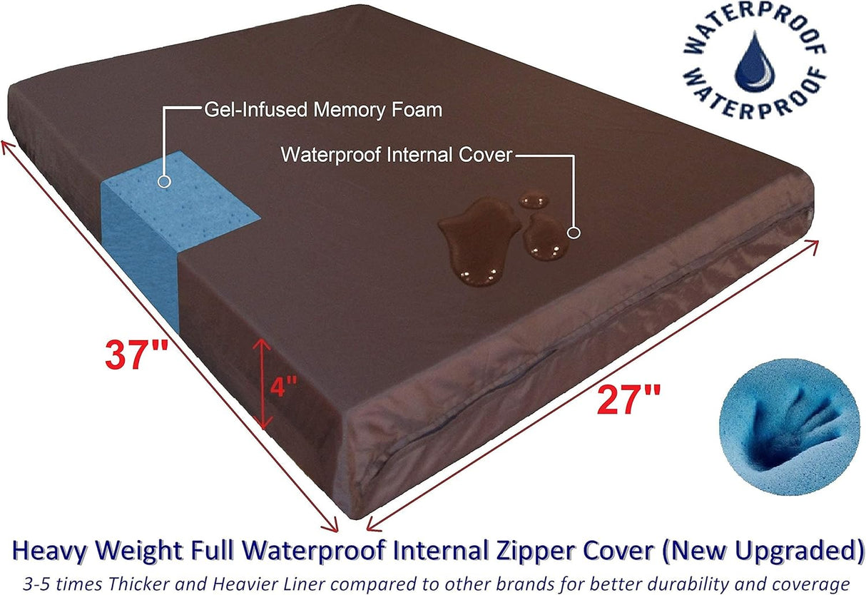 Cama ortopédica para perros Dogbed4less, espuma memoria 37x27