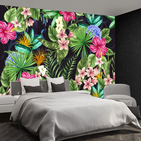 Papel tapiz Fightal - Mural botánico con hojas grandes 195x120