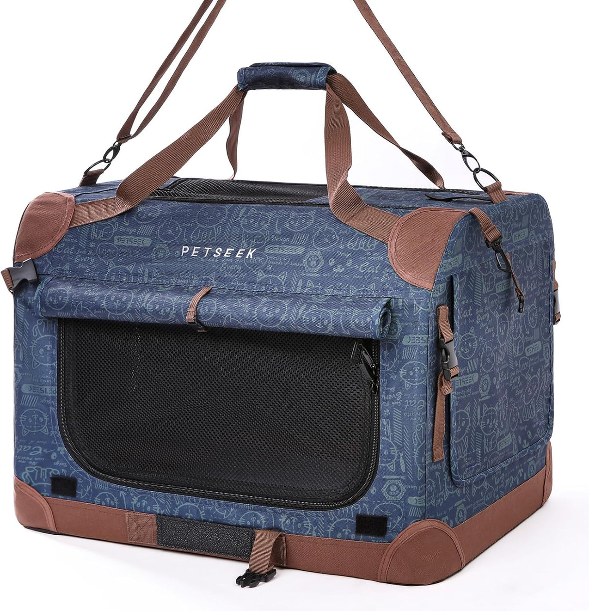 Transportadora Plegable para Mascotas, Suave, Ventilada, 24x16.5x16