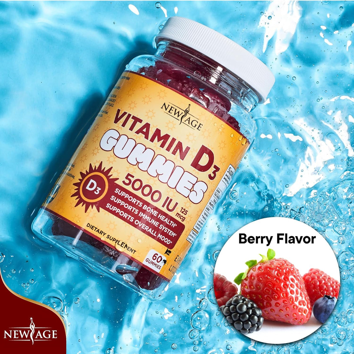 Vitamina D3 125 mcg Salud Ósea Sin Gelatina