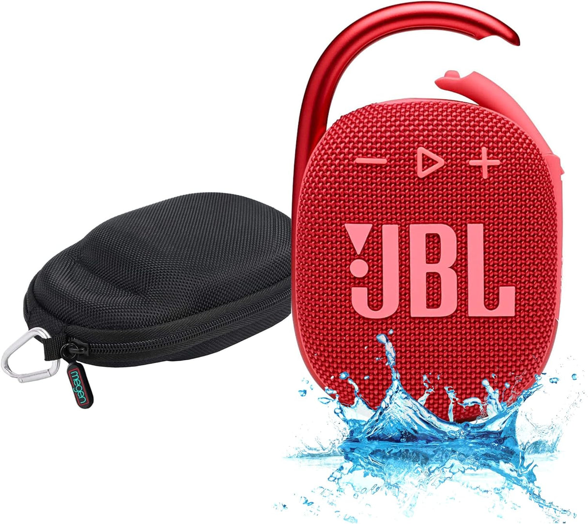 Altavoz Bluetooth portátil JBL Clip 4 a prueba de agua + estuche