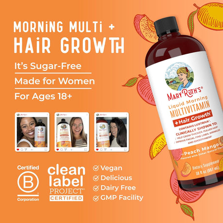 Multivitamínico Líquido MaryRuth's con Biotina 10000mcg