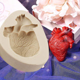 Molde de Silicona Corazón Humano, Decoración Halloween, 3D