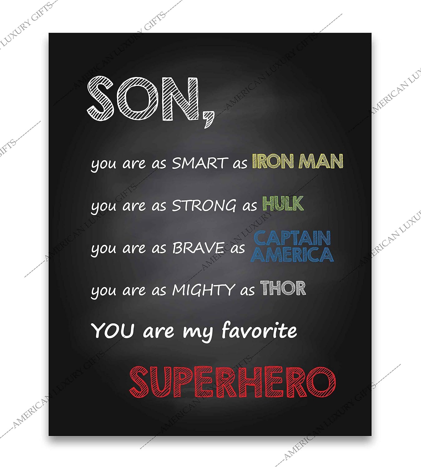 Posters My Favorite Superhero 20cm x 25 cm