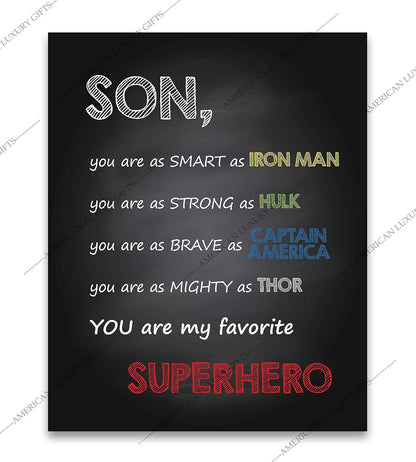 Posters My Favorite Superhero 20cm x 25 cm