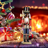 Figuras de Navidad Nutcracker de Wettarn, 14 pulgadas, madera