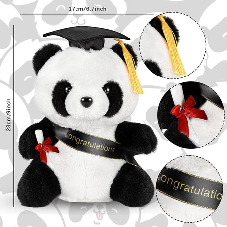 Peluche Panda de Graduación 9Regalo Peluche Clase Decoración