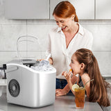 Máquina de Hielo Portátil, 9 Cubos en 6 Min, Auto-Limpieza