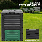 Compostador MoNiBloom 80 Gal, BPA Free, Rotatorio, Exterior