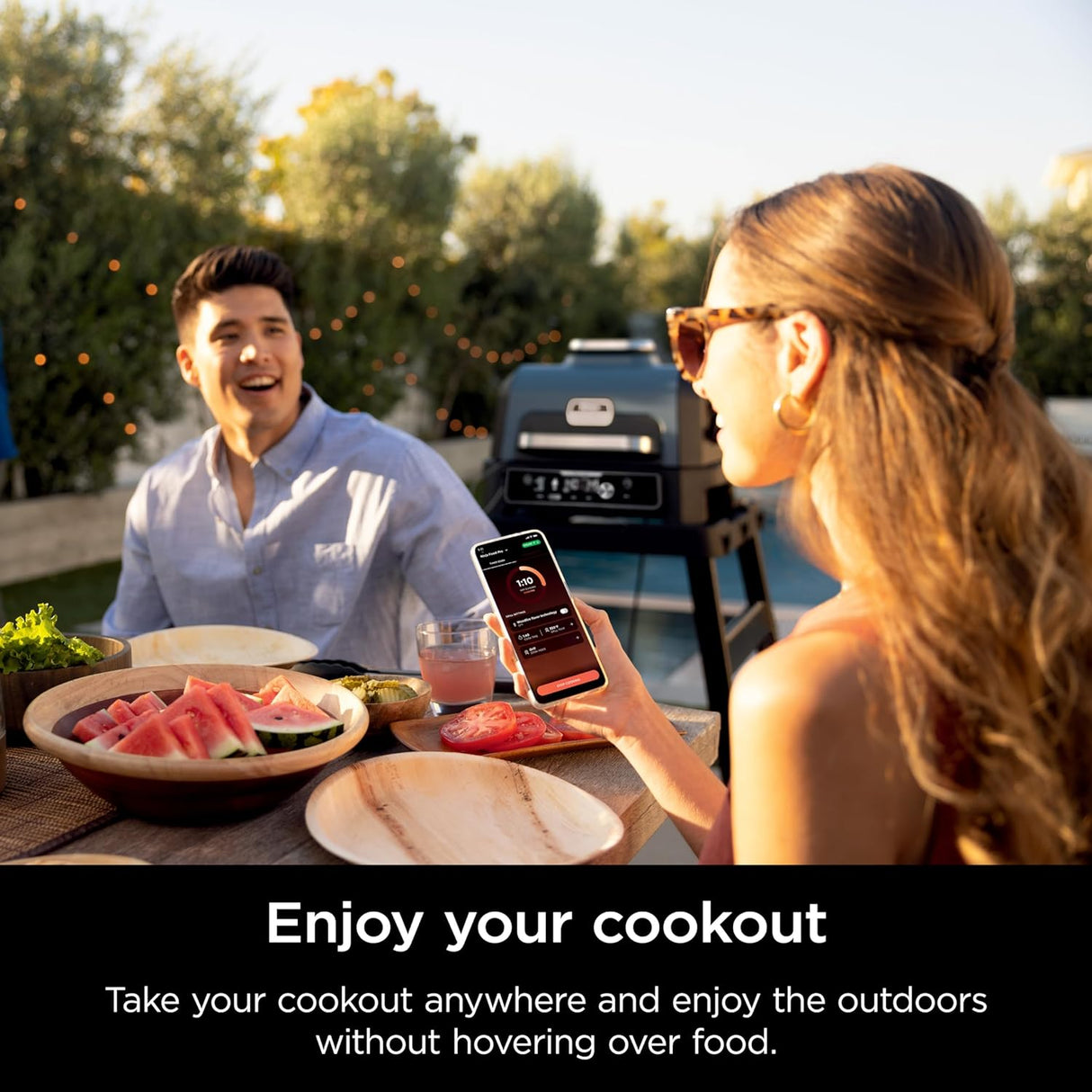 Parrilla y Ahumador 7 en 1 Bluetooth OG951 Woodfire XL