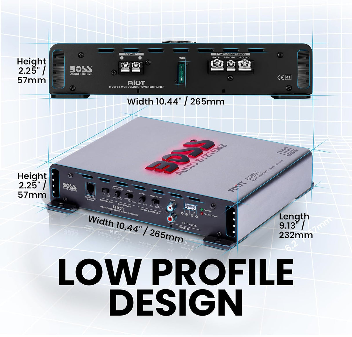 Amplificador Monobloque 1100W, 2-8 Ohm, R1100M-S