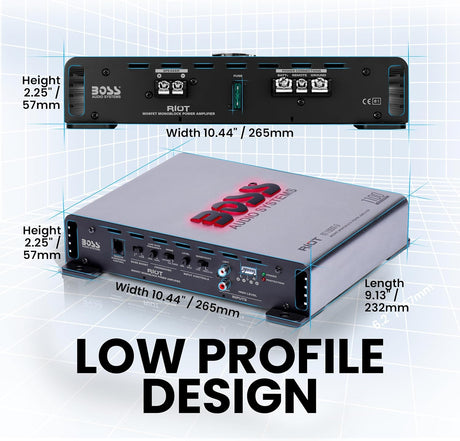 Amplificador Monobloque 1100W, 2-8 Ohm, R1100M-S