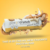 Power Crunch Bar, Snack Proteico con Sabor, Peanut Butter Crème, 12 Uds