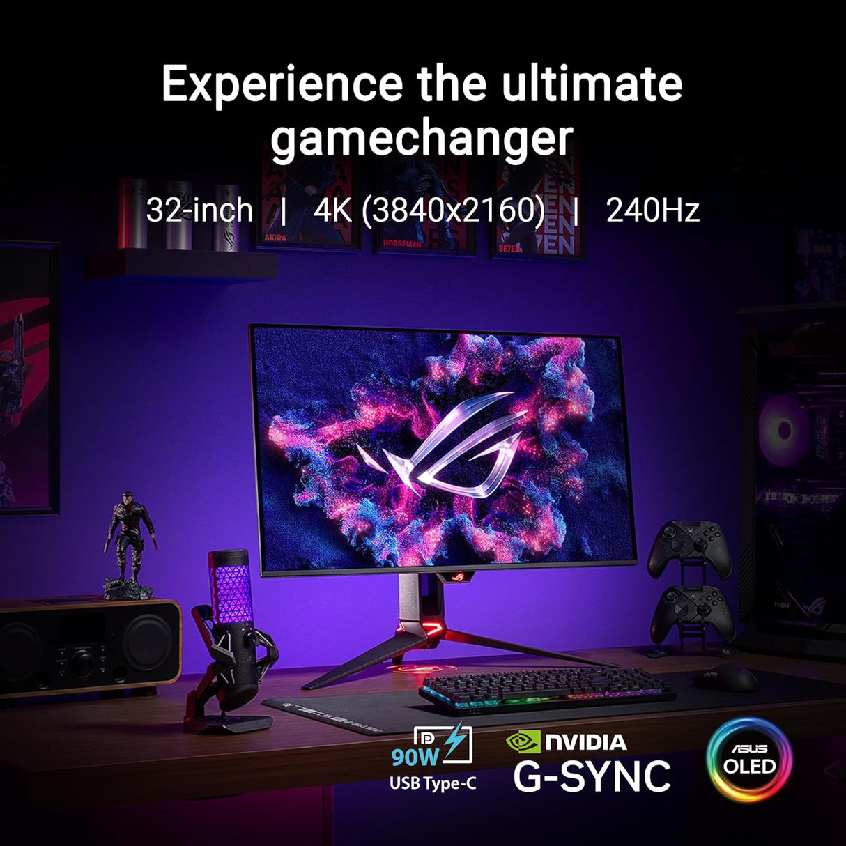 Monitor Gaming 32 ASUS ROG Swift 4K QD-OLED PG32UCDM