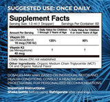 Vitamin D3 K2 Líquido USDA Orgánico | Suplemento para Niños | 2 Fl Oz