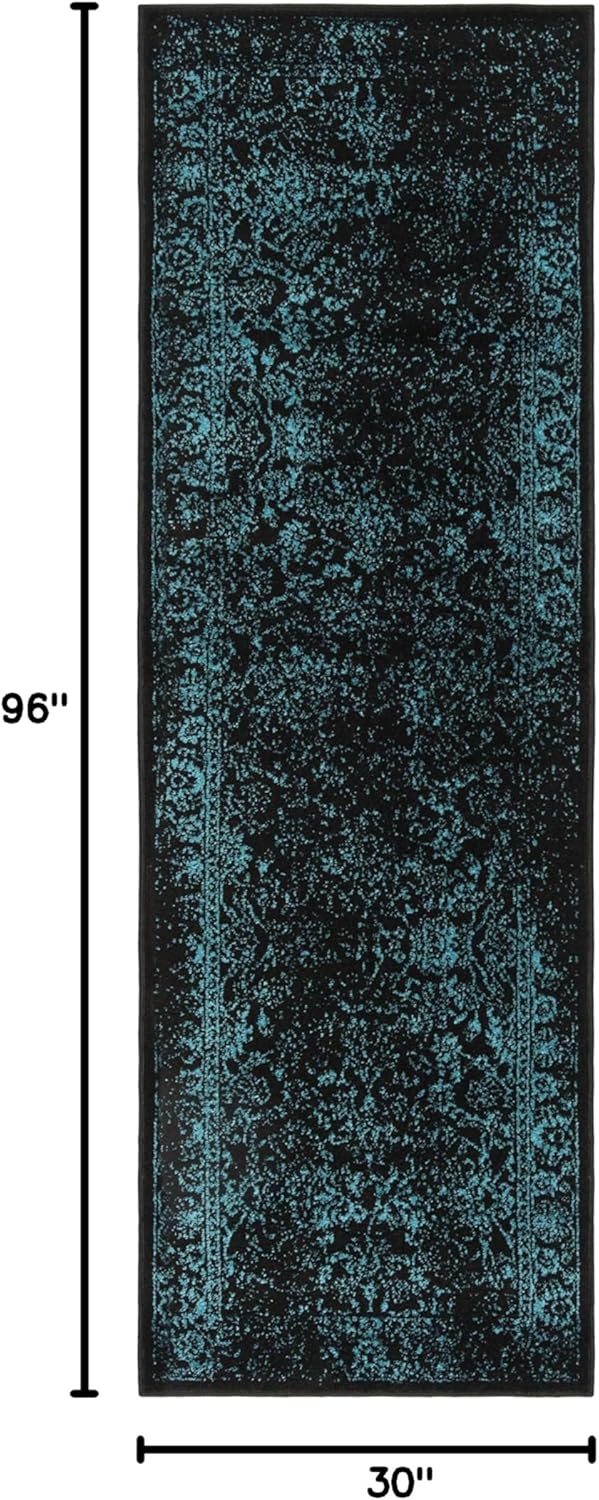 Runner de alfombra oriental, diseño desgastado, modelo ADR109K