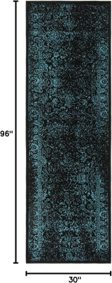 Runner de alfombra oriental, diseño desgastado, modelo ADR109K