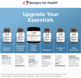 Suplemento Designs for Health L-5-MTHF Folato 1000mcg 120 u