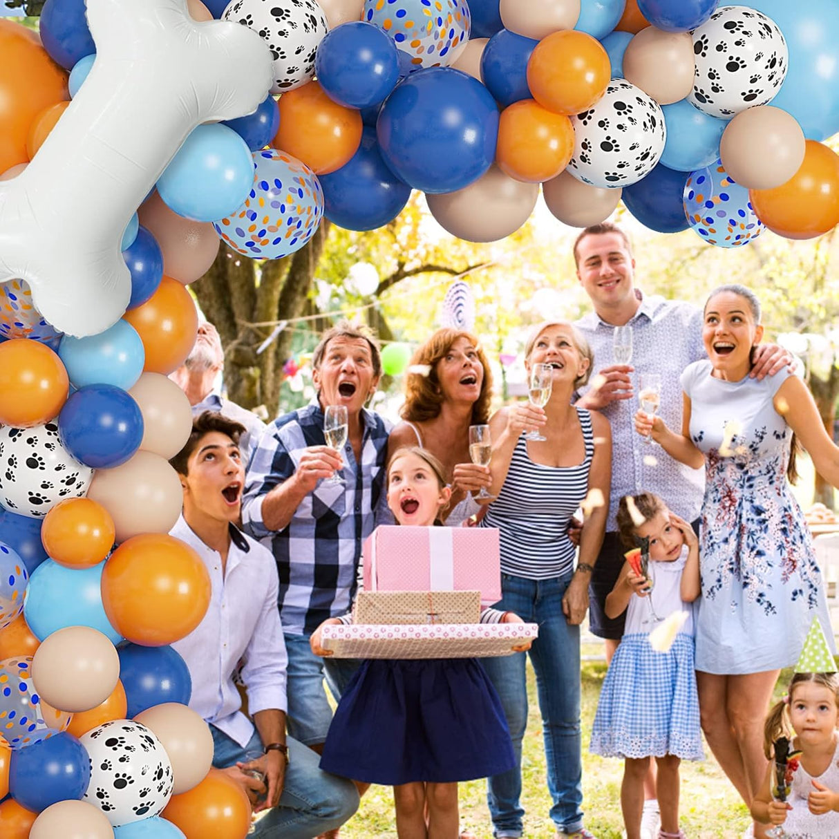 Kit Decoración Fiesta Cumpleaños Azul para Niños y Bebés
