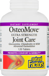 Suplemento OsteoMove, Natural Factors, 120 tabletas, Extra Fuerte