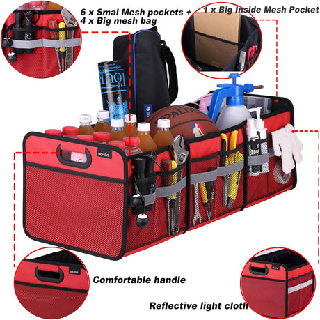 Organizador de Maletero Homeve, Pockets y 3 Compartimentos