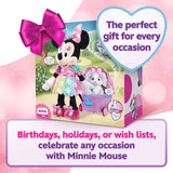 Peluche de minnie mouse con carriola y perrito