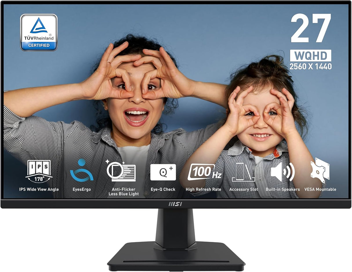 Monitor MSI PRO MP275Q 27 WQHD, 100Hz, Pantalla IPS