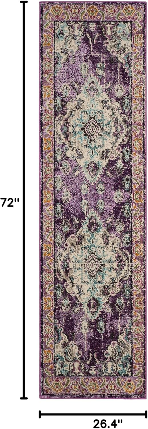 Alfombra Runner Boho Chic Medallón, Diseño Distinguido, MNC243L
