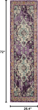 Alfombra Runner Boho Chic Medallón, Diseño Distinguido, MNC243L