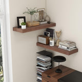 Estantes Flotantes de Madera, Rustic, Set de 2, 36'' x 12