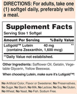 Luteína 40 mg con zeaxantina, salud ocular, 120 uds. Pack 2