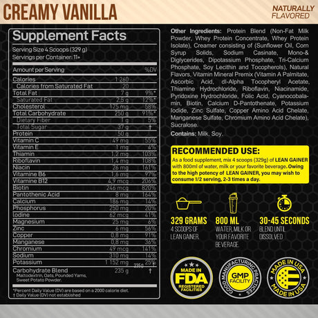 Forzagen Lean Gainer Premium Masa Ganadora Proteína 8 lb