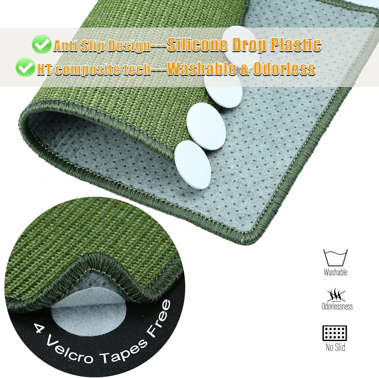 Alfombrilla de sisal para gatos color verde