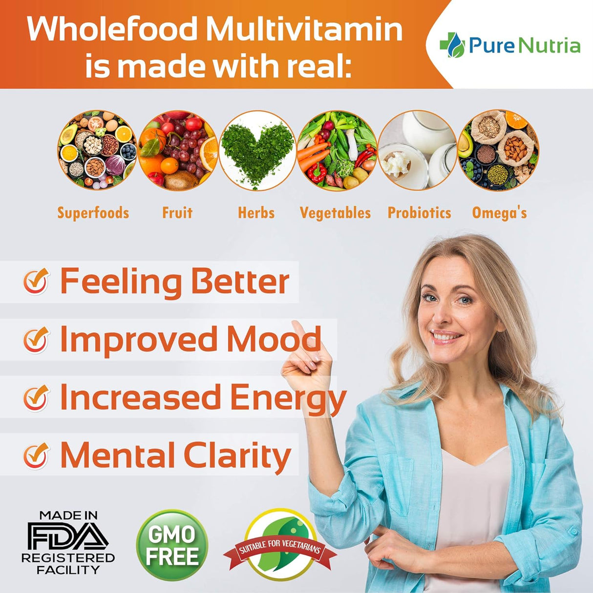 Suplemento Multivitaminas y minerales  enzimas probióticas