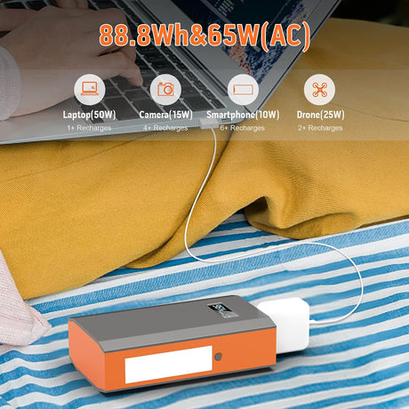 Cargador de energía portátil con salida para celulares