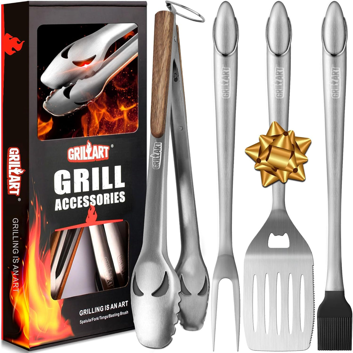 Juego de Herramientas para BBQ GRILLART - Acero Inoxidable 18