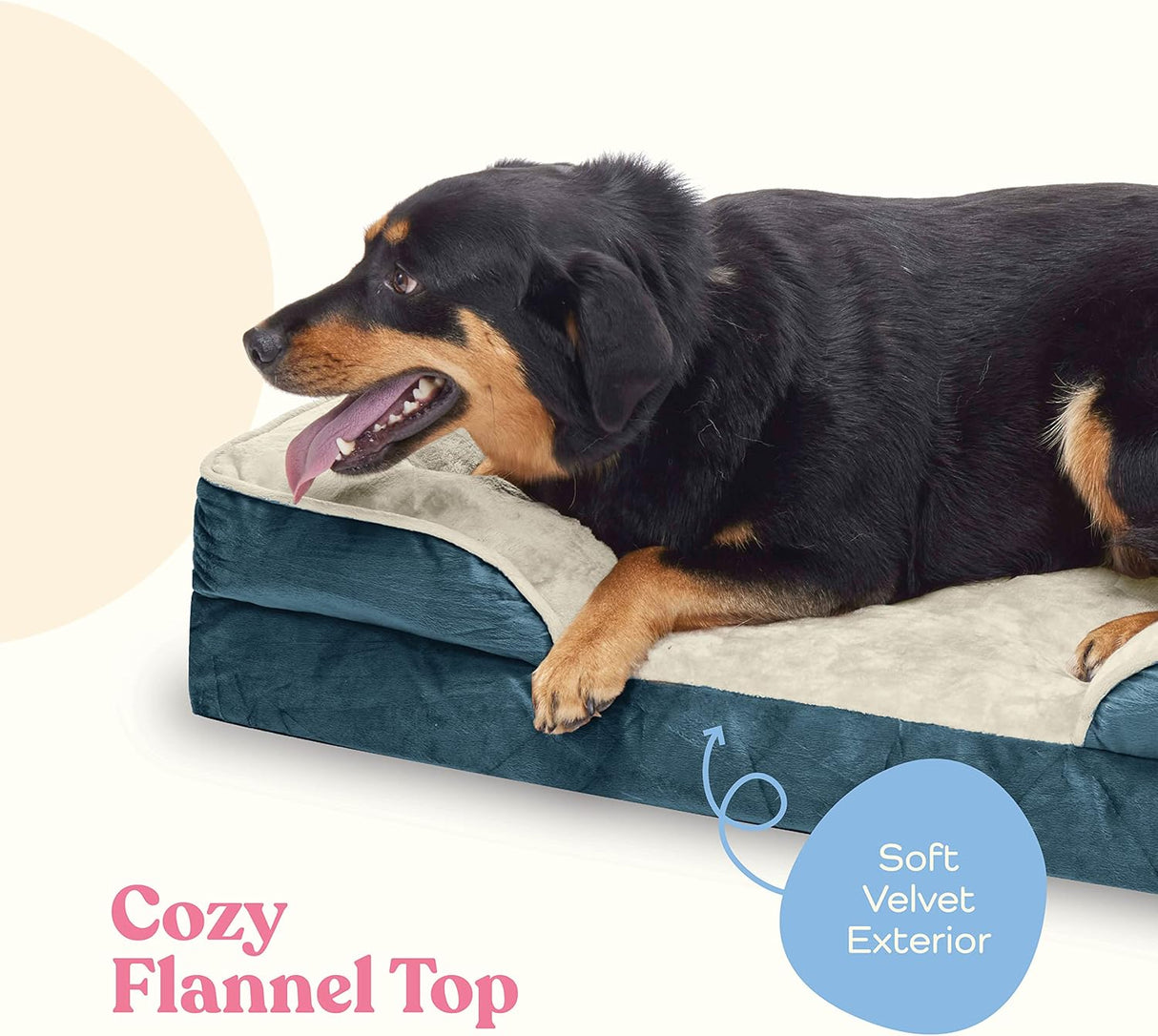 Cama ortopédica para perros - Ultra cómoda, impermeable, modelo X.