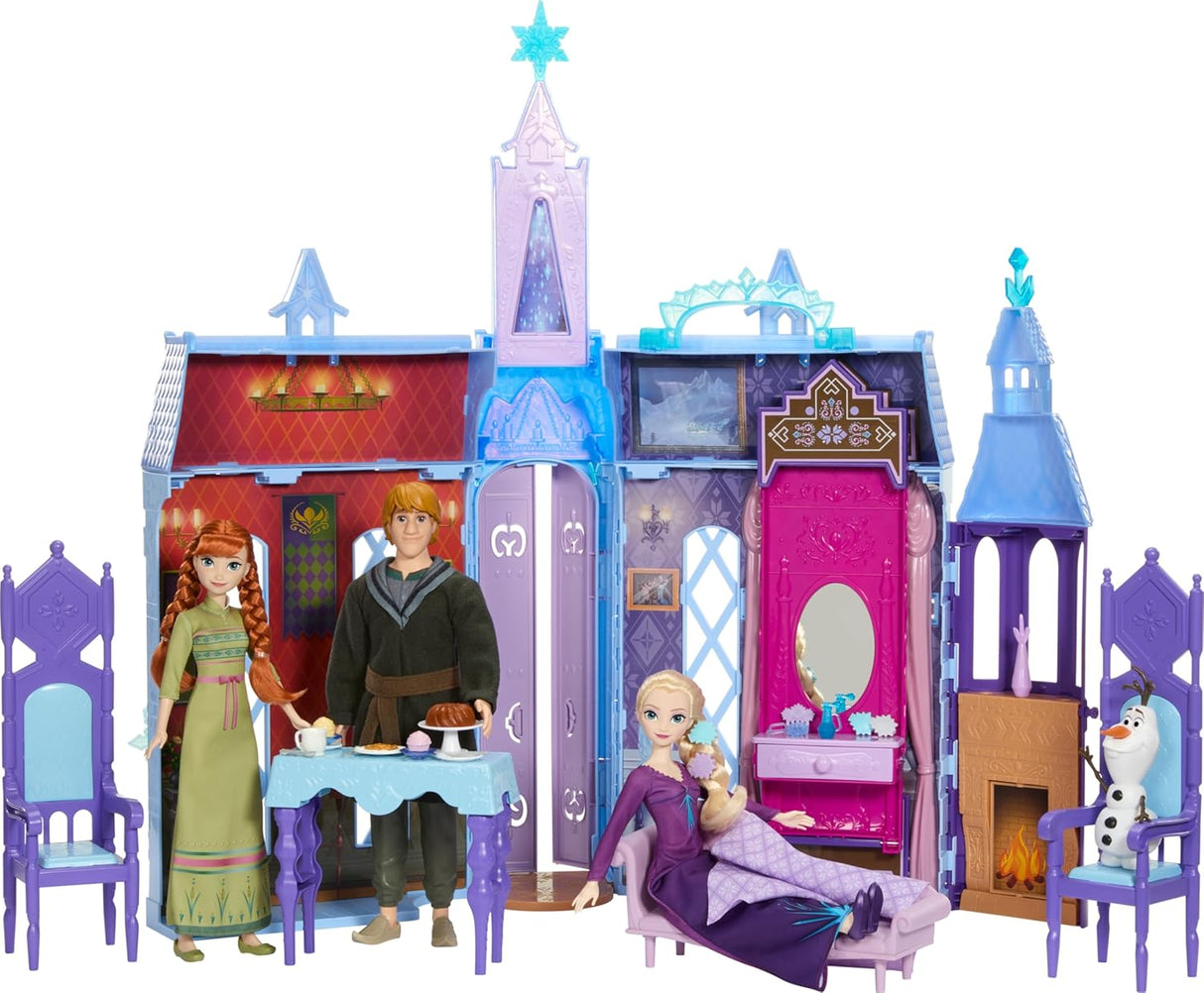 Muñecas y Castillo Frozen de Mattel, Aventura Arendelle, 3 muñecas y accesorios