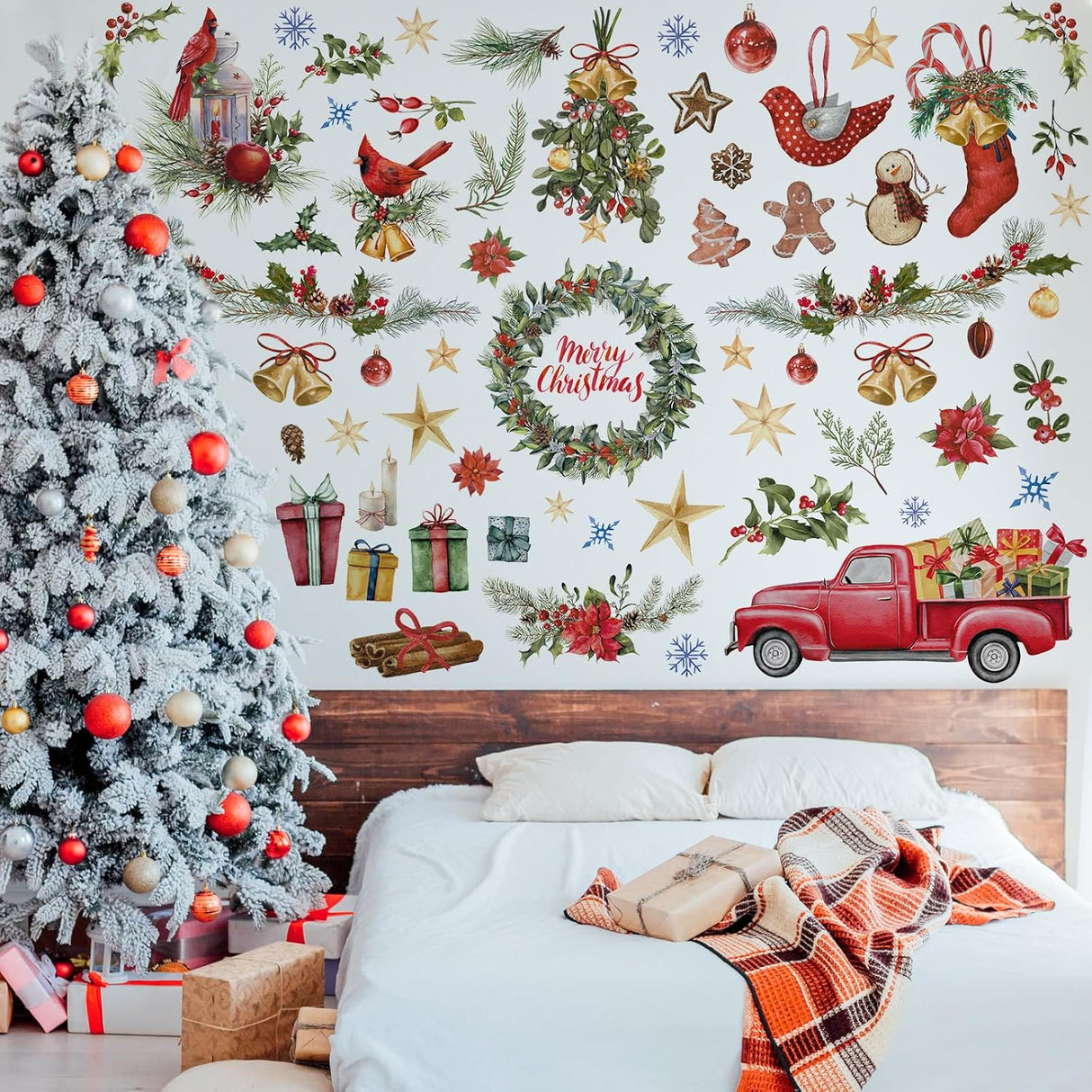 Pegatinas Navideñas Cholemy, Decoración Removible, Estrella