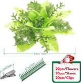 Flores Artificiales Poinsettia Serwalin 20pcs Decoraciones 14cm
