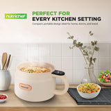 Arrocera eléctrica NutriChef 1.6 QT, multiusos, control digital