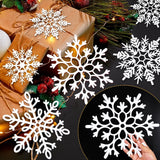 ADecoración Invierno adorno Exterior 12pcs Copos de Nieve Grandes