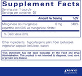 Suplementos Alimenticios Manganeso  mineral hipoalergénico