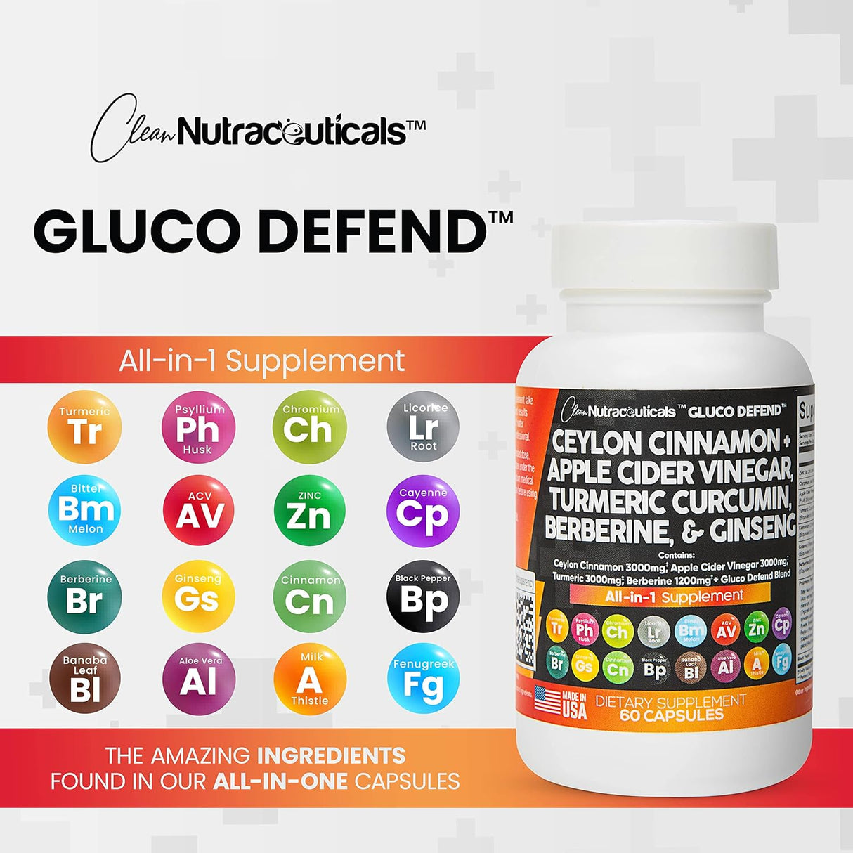 Suplementos Canela 3000mg Cúrcuma 3000mg de sidra de manzana