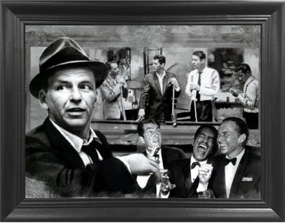 Póster 3D Rat Pack Jugando Billar | Frank Sinatra, Dean Martin, Sammy Davis Jr.