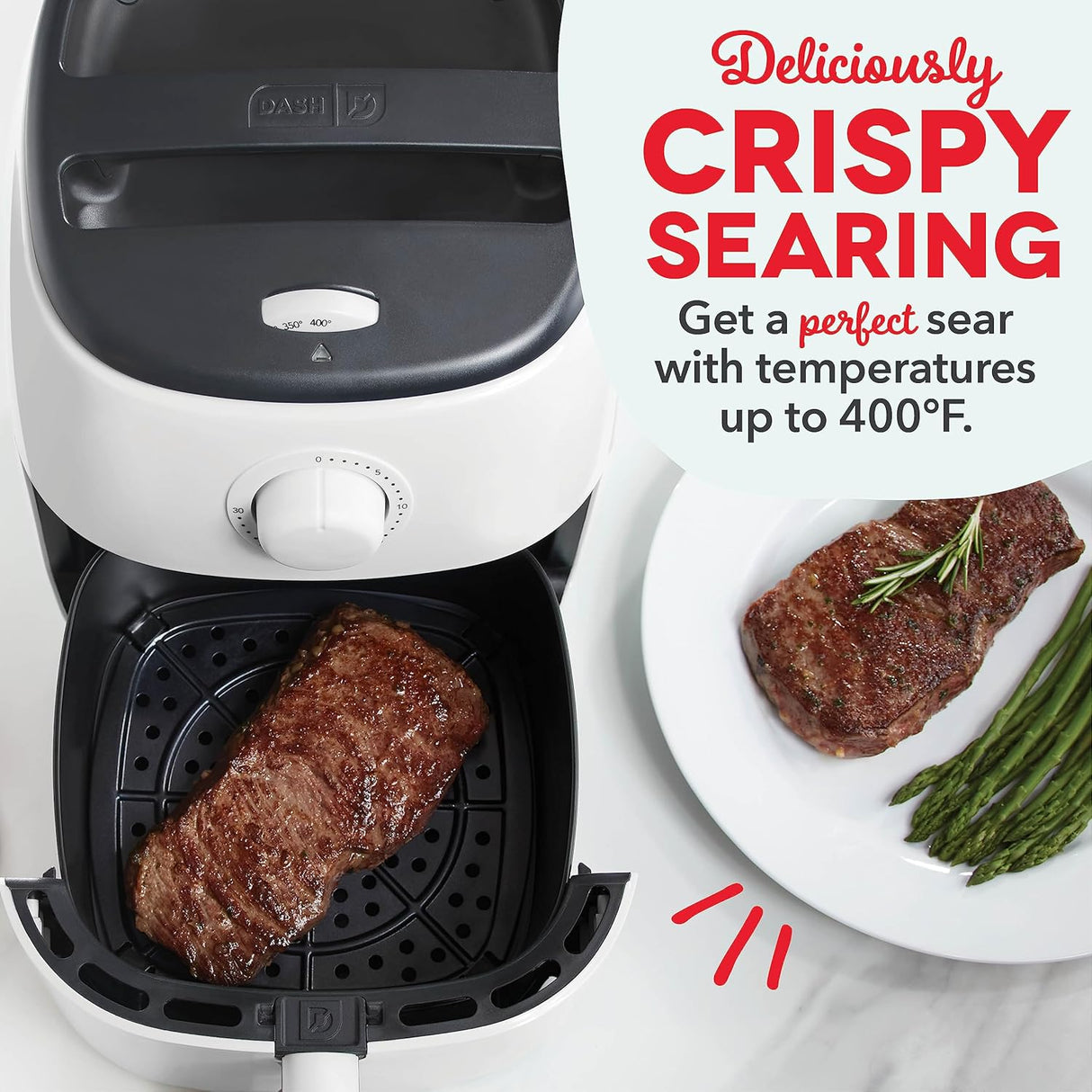 Freidora de Aire DASH Tasti-Crisp™, 2.6 Qt., 1000-Watt, Compacta