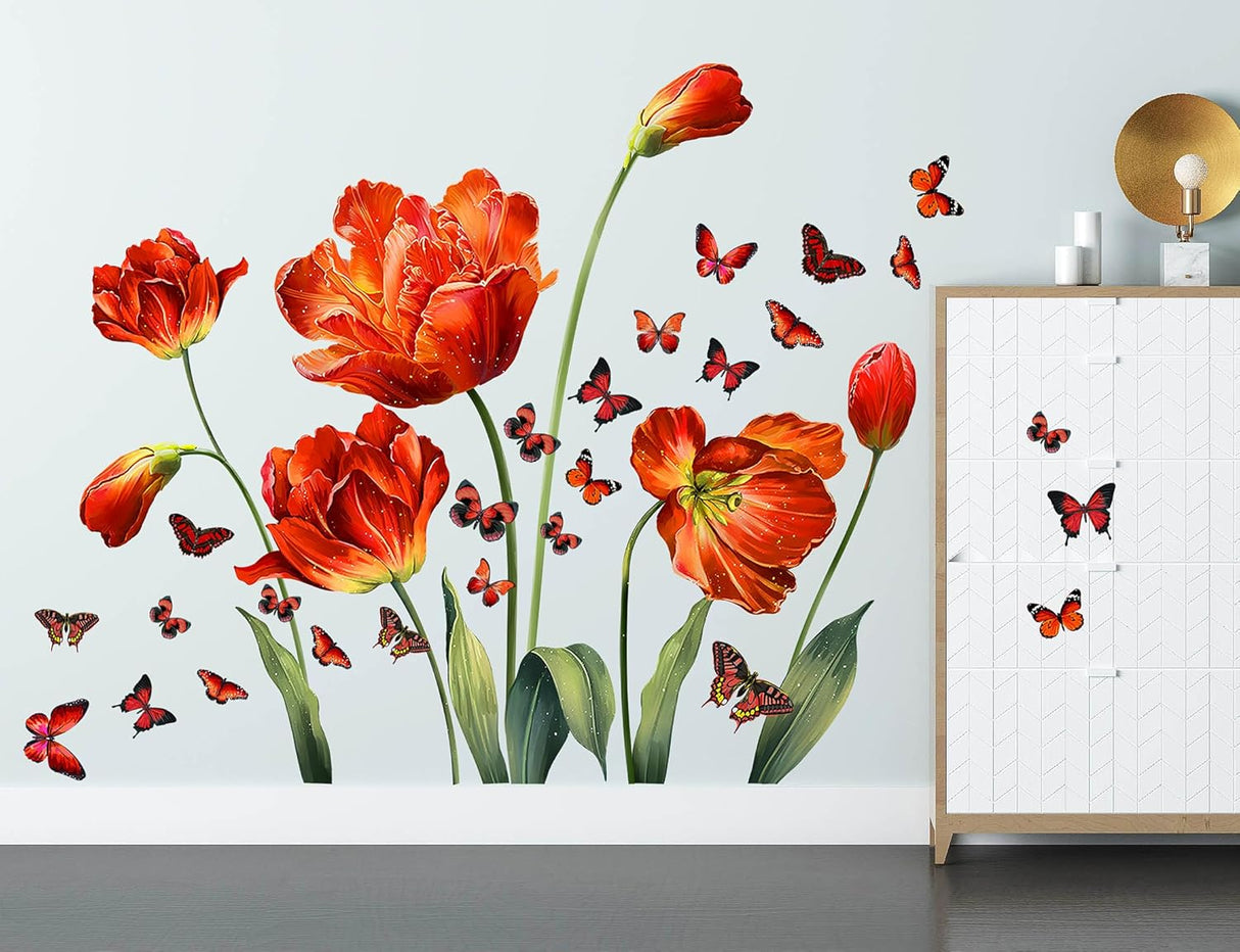 Stickers de Pared Floral LiveGallery para Niños y Salas, Modelo DIY
