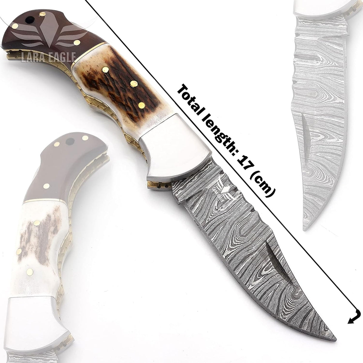 Cuchillo de bolsillo de caza plegables hechos a mano acero