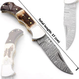 Cuchillo de bolsillo de caza plegables hechos a mano acero