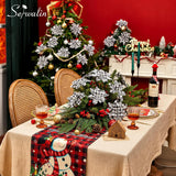 Flores Artificiales Serwalin 20pcs Poinsettia con Clips 5.5in